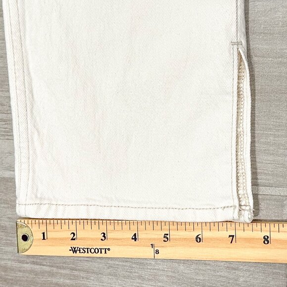 Abercrombie & Fitch The ‘90s Straight Ultra High Rise in Cream Vent Hem Sz 27/4R - Picture 14 of 16